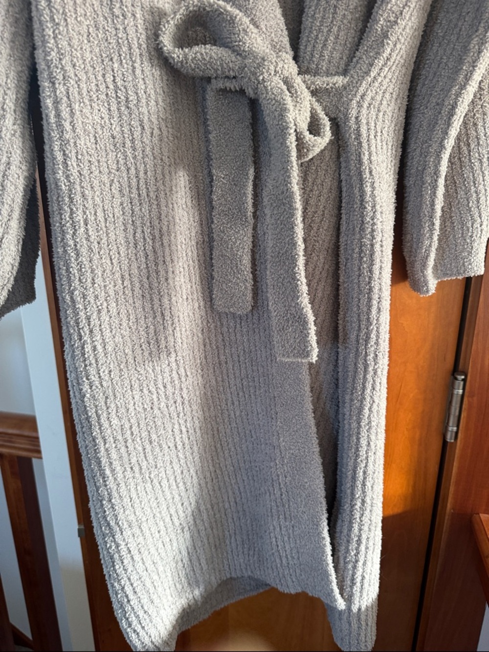 Barefoot Dreams CozyChic Side Tie Robe Pewter XS NWT - Picture 4 of 6